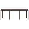 vidaXL Garðmáltíðarborð Brúnn 200 x 100 x 73 cm pólýrattan