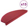 vidaXL Stigamottur 15 stk 65x24x4 cm Rau&eth;ar h&aacute;lfhringlaga st&oacute;rar