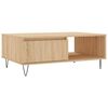 vidaXL S&oacute;fabor&eth; Sonoma Eikarlitur 90x60x35 cm Samsettur Vi&eth;ur