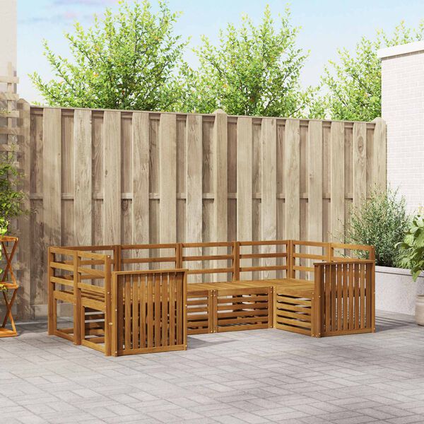 vidaXL S&oacute;fasett 6 pcs N&aacute;tt&uacute;rulegur Hrein akas&iacute;utr&eacute;