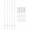 vidaXL Gir&eth;ingarp&oacute;stur 5 pcs Silfur 150 cm St&aacute;l