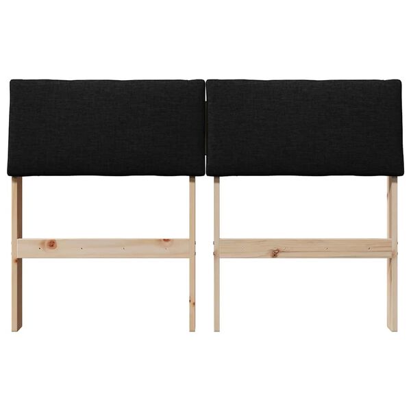 vidaXL B&oacute;lstru&eth; r&uacute;mgafl Svartur 120 cm Solid furuhikk