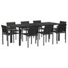 vidaXL Utandyra h&uacute;sgagna sett 9 pcs Svartur og Anthracite Vefna&eth;ur