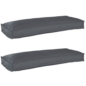 vidaXL P&uacute;&eth;asett &aacute; pall 2 pcs Antras&iacute;t 100 x 40 x 8 cm Oxford efni