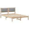 vidaXL Ramsv&iacute;k me&eth; h&ouml;fu&eth;gafl Lj&oacute;sgr&aacute;r 160 x 200 cm Solid furuhikk