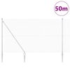 vidaXL Gir&eth;ingarp&oacute;stur Silfur 50 x 1,5 m (12 x 12 mm net) St&aacute;l