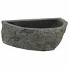 vidaXL Veggjafestur vaskur Gr&aacute;r 37 x 30 x 12 cm &Aacute;ins Steinn