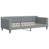 vidaXL Svefns&oacute;fi Lj&oacute;sgr&aacute;r 90x200 cm Efnis&aacute;kl&aelig;&eth;i
