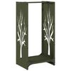 vidaXL Eldivi&eth;argrind Olive Green 40x30x80 cm Kaldvalsa&eth; st&aacute;l