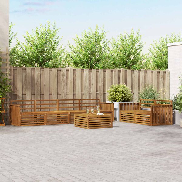 vidaXL &Uacute;ti s&oacute;fasett 7 pcs N&aacute;tt&uacute;rulegur Hrein akas&iacute;utr&eacute;