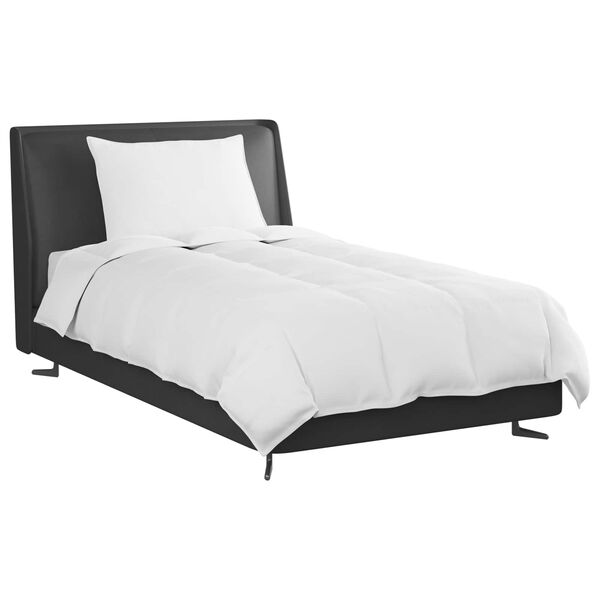 vidaXL Vetrar s&aelig;ng me&eth; kodda 2 pcs Hv&iacute;tt D&uacute;nfja&eth;rir