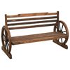 vidaXL Gar&eth;bekkur 112 cm Gegnheill &THORN;inur