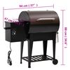 vidaXL K&ouml;gglagrill me&eth; Botnhillu Svartur 94 cm J&aacute;rn