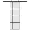 vidaXL Rennihur&eth; me&eth; v&eacute;lb&uacute;na&eth;arsetti Svart 76x205 cm ESG Gler