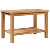 vidaXL S&oacute;fabor&eth; me&eth; geymslu Br&uacute;nn 70 x 40 x 45 cm Solid teak vi&eth;ur