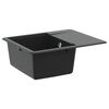 vidaXL Sk&aacute;l Svartur 560 x 460 mm 80% Kvars og 20% Har&eth;v&ouml;rur