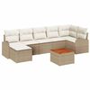 vidaXL Gar&eth;s&oacute;fa sett me&eth; geymslu 8 pcs Beige og krem p&oacute;l&yacute;rattan