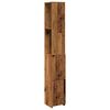 vidaXL Ba&eth;herbergissk&aacute;pur Old Wood 25x25x170 cm Engineered Wood