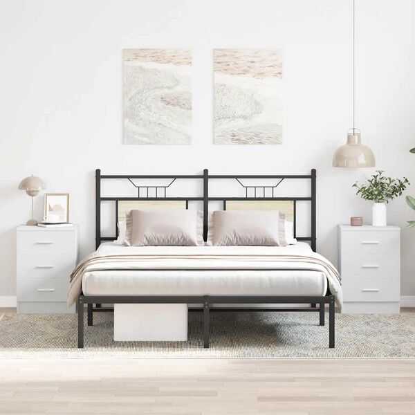 vidaXL N&aacute;ttbor&eth; 2 stk. Hv&iacute;t 38x35x56 cm Samsettur Vi&eth;ur