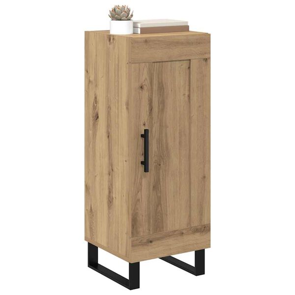 vidaXL Vi&eth;beinteyfla Artisan Eik 34,5 x 34 x 90 cm Virka&eth; tr&eacute; og j&aacute;rn