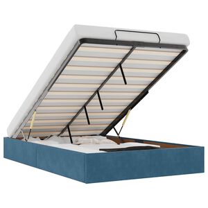 vidaXL Ottoman r&uacute;mgrind Engin d&yacute;na D&ouml;kkbl&aacute;r 120x200 cm Flauel