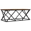 vidaXL S&oacute;fabor&eth; Reyklitu&eth; Eik 100x49x40 Samsettur Vi&eth;ur