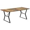 vidaXL Bor&eth;stofubor&eth; 180x90x76 cm Gegnheill Endurunninn Vi&eth;ur