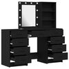 vidaXL F&ouml;tubor&eth; 3 pcs Svartur 40 x 41 x 135 cm Samsettur vi&eth;ur