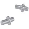 vidaXL Hillupinn Einlita 2 pcs Silfur 8,6 x 8,6 x 14,6 mm St&aacute;l