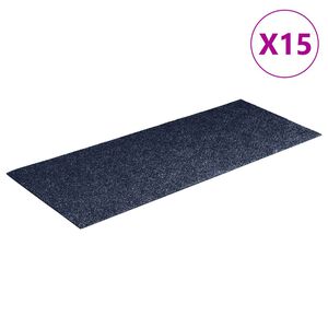 vidaXL Stigamottur sjálflímandi 15 stk 60x25 cm gráblá rétthyrndar
