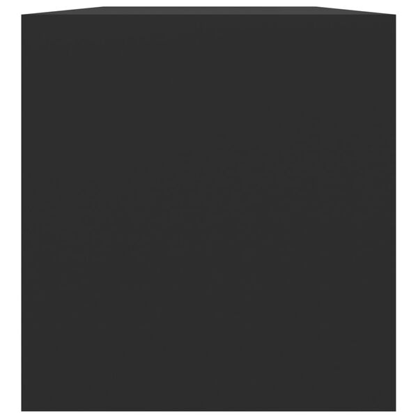 vidaXL Vínylplötuskápur Svartur 71x34x36cm Samsettur Viður