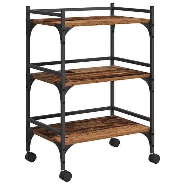 vidaXL Eldh&uacute;svagn Gamall vi&eth;ur 50 x 35 x 75.5 cm Samsettur vi&eth;ur