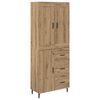 vidaXL H&aacute;bor&eth; me&eth; sk&uacute;ffu 2 pcs Artisan Eik Samsettur vi&eth;ur