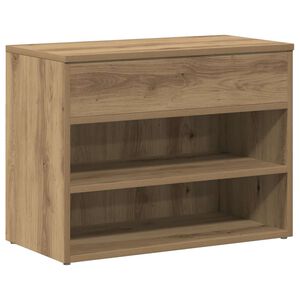vidaXL Sk&oacute;bekkur Artisan Oak 60x30x45 cm Hanna&eth;ur vi&eth;ur