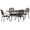 vidaXL Gar&eth;ur bor&eth;sett 5 pcs bronze &Aacute;l