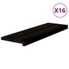 vidaXL stigagangar 16 stk D&ouml;kkbr&uacute;nt 80x30x2 cm gegnheilvi&eth;ar eik