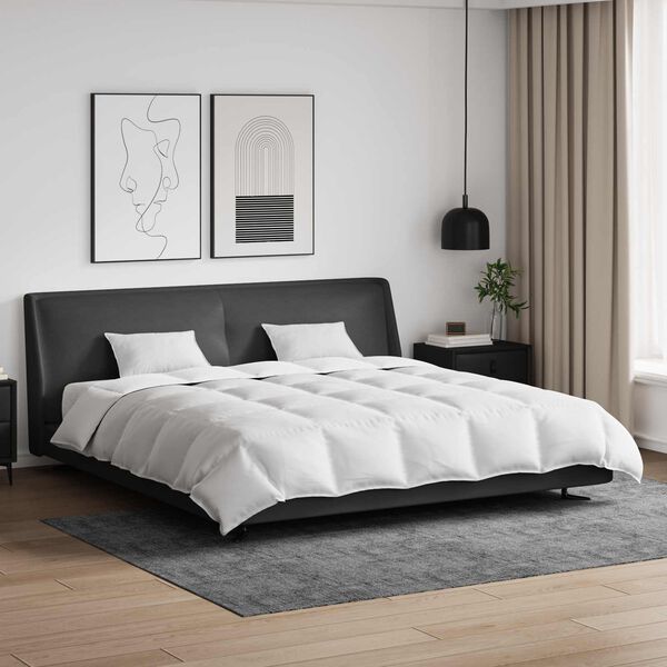 vidaXL R&uacute;mfatasett me&eth; kodda 3 pcs Hv&iacute;tt D&uacute;nfja&eth;rir