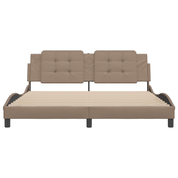 vidaXL R&uacute;mgrind &aacute;n D&yacute;nu Zadar Mj&oacute;lkurkaffilita&eth; 180x200 cm Gervile&eth;ur