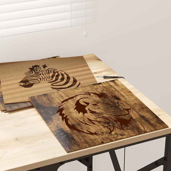 vidaXL Skreyting spj&ouml;ld 50 pcs Rau&eth;-eik 30 x 30 x 0.27 cm