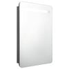 vidaXL LED Ba&eth;herbergissk&aacute;pur me&eth; Spegli Glansandi Gr&aacute;r 60x11x80 cm