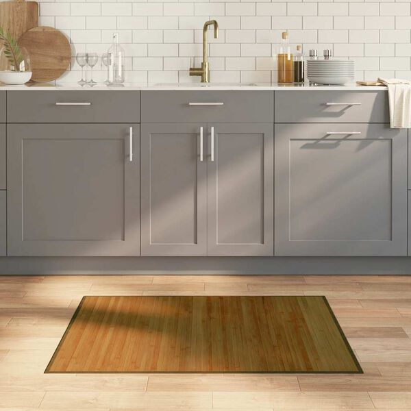 vidaXL Motta Ferhyrnd Br&uacute;n 70x100 cm Bambus