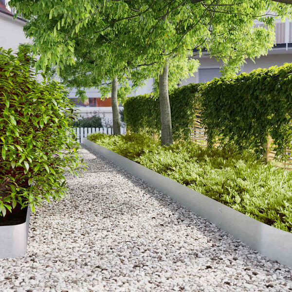 vidaXL Lawn Kantar 10 stk 20x103 cm Galvaniseru&eth;u st&aacute;l