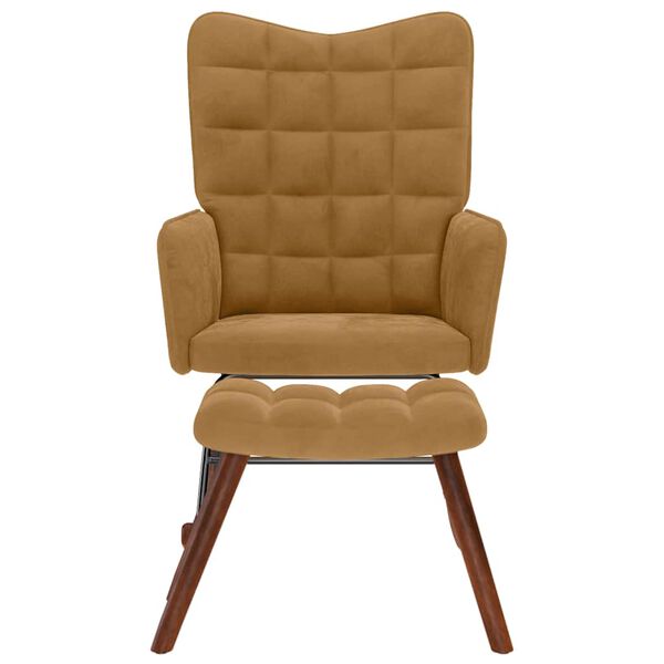 vidaXL ruggust&oacute;ll me&eth; kolli br&uacute;nt flauel