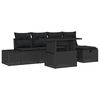vidaXL Gar&eth;s&oacute;fa sett me&eth; p&uacute;&eth;i me&eth; geymslu 6 pcs Poly rattan