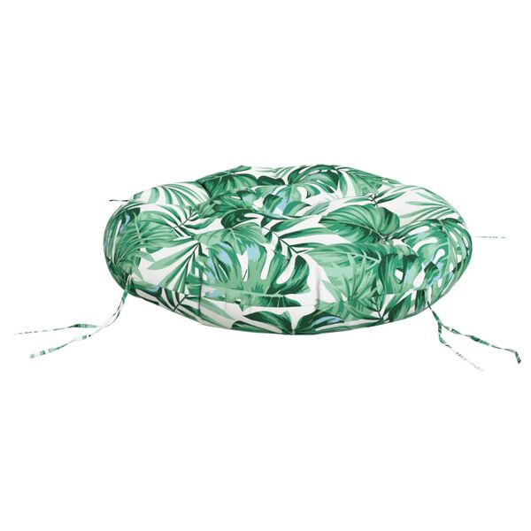 vidaXL Kringl&oacute;tt Sessa Laufamynstur &Oslash; 60 x 11 cm Oxfordefni