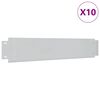 vidaXL Be&eth;kantar 10 stk. Sinkh&uacute;&eth;a&eth; St&aacute;l 100x20 cm