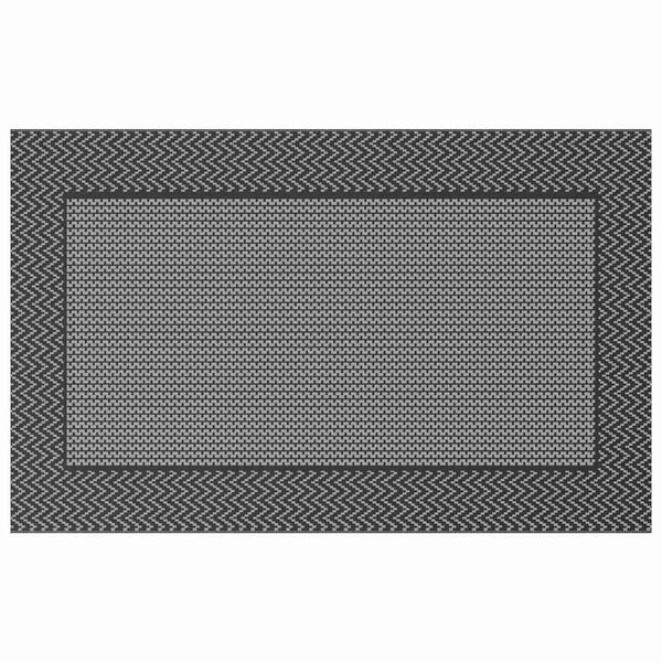 vidaXL Útivistarteppi ARAKIL Svartur og grár 250 x 400 cm PP