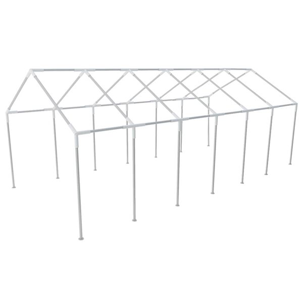 vidaXL Tjald efni &aacute;n ramma Hv&iacute;t 12 x 6 m PE