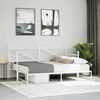 vidaXL Daybed me&eth; r&uacute;llu &aacute;n d&yacute;nu Hv&iacute;tt 75x190 cm St&aacute;l