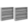 vidaXL T&iacute;marit Hillur me&eth; hillu 2 pcs Gr&aacute;r Sonoma 80 x 12 x 70 cm